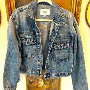 Pistola Denim Embellished Jacket Size Small